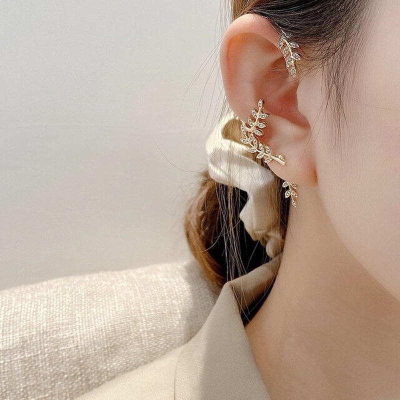 お取り寄せ商品 イヤーフック 片耳用 リーフ 葉っぱ 大人かわいい シンプル 韓国アクセ 4