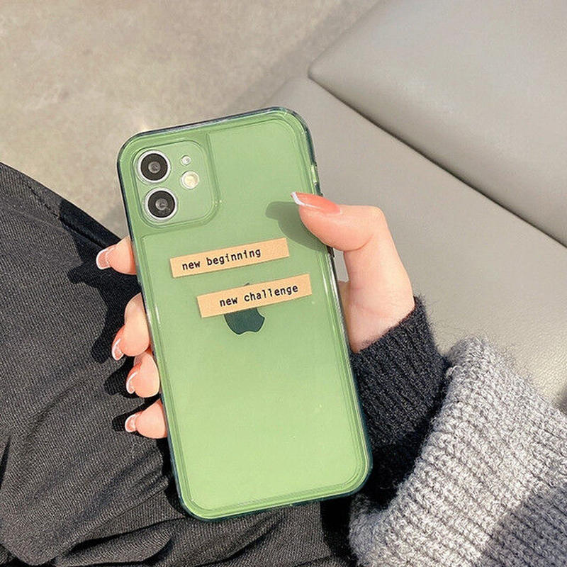 お取り寄せ商品 Iphone Case ケース Iphone12 透明 グリーン 英字 ロゴ お取り寄せ商品 Iphone Case ケース Iphone12 透明 グリーン 英字 ロゴ