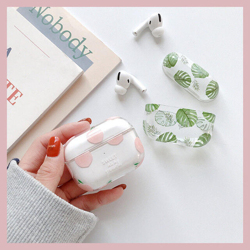 お取り寄せ商品 Airpods Case ケース カバー オシャレ 透明 クリア Peach