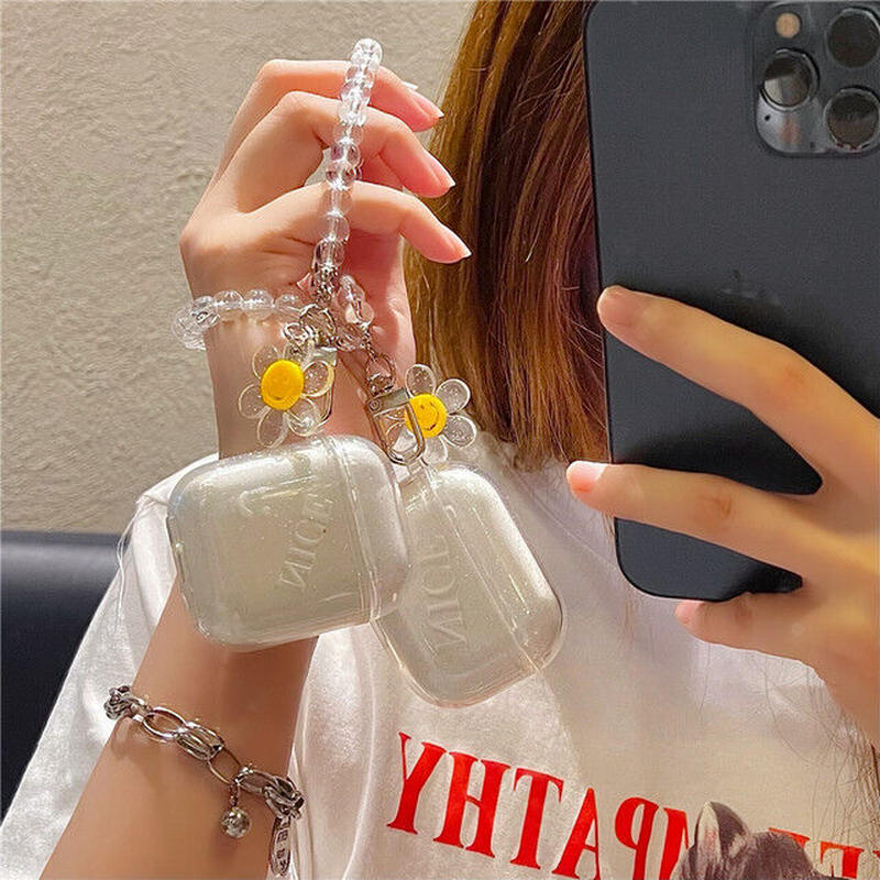 お取り寄せ商品 Airpods Case ケース カバー Nice 透明 キラキラ サンフラ