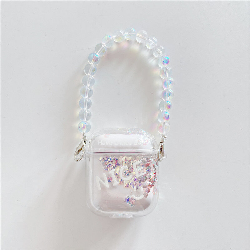 お取り寄せ商品 Airpods Case ケース カバー クリア 透明 キラキラ ビーズ チ お取り寄せ商品 Airpods Case ケース カバー クリア 透明 キラキラ ビーズ チ