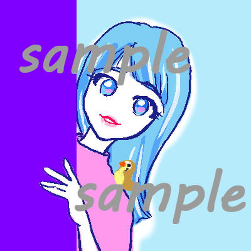 New 壁からひょっこりアイコン 丸投げコース るんぴあイラスト工房