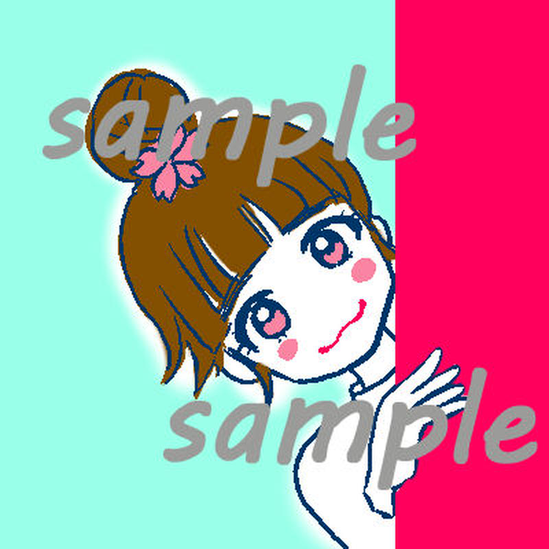 New 壁からひょっこりアイコン 丸投げコース るんぴあイラスト工房