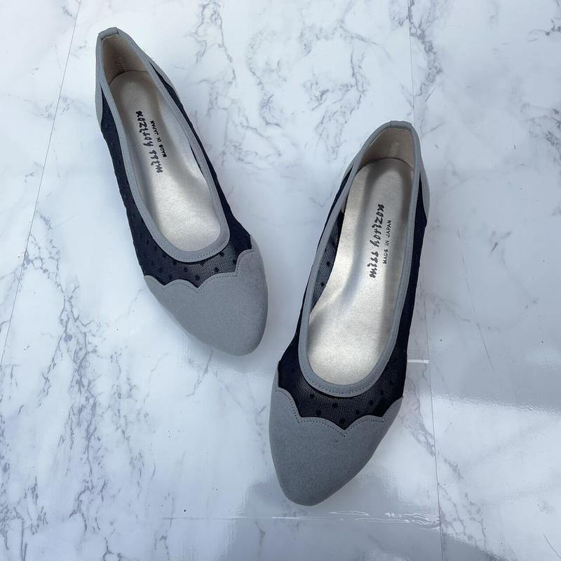 シースルードットパンプス Gray Lux By Selenes