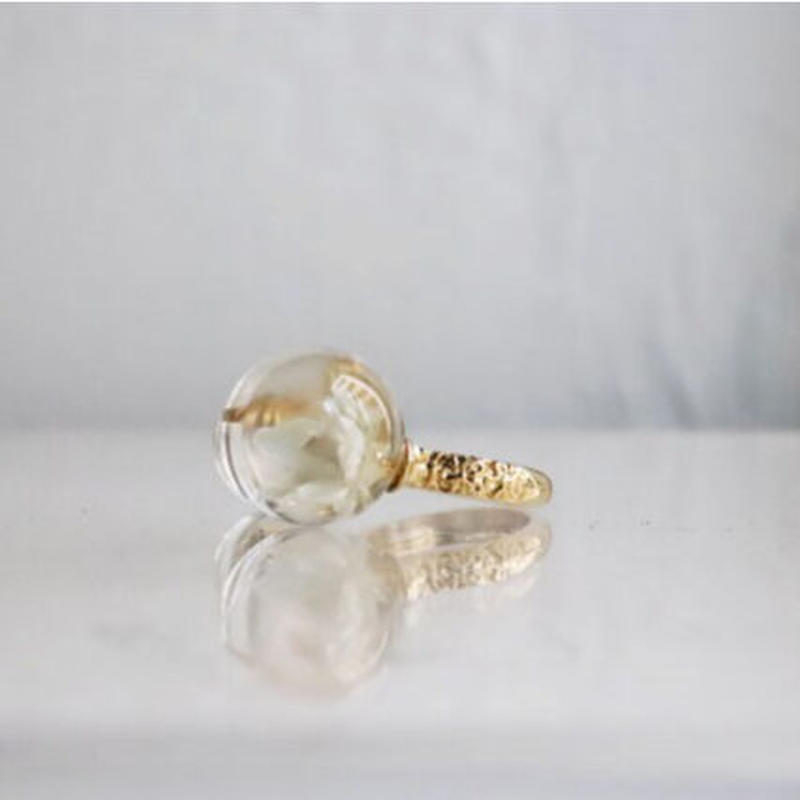 咲リング 白いアンモビウム Mabataki 美雨 マバタキミウ