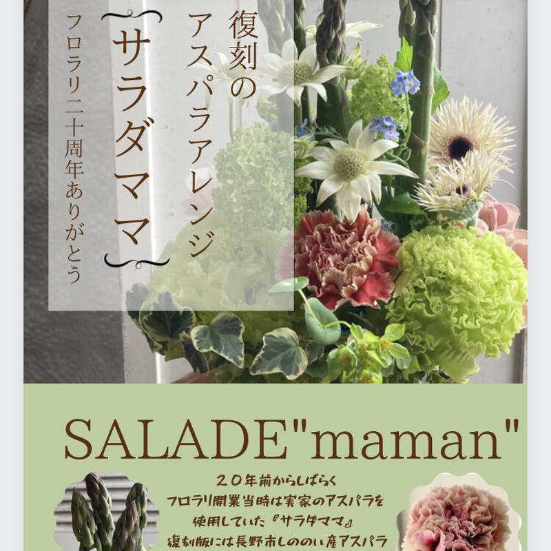 母の日限定品 サラダママ 産直アスパラアレンジ 送料別途 5月2日 8日 街角花屋 Flo