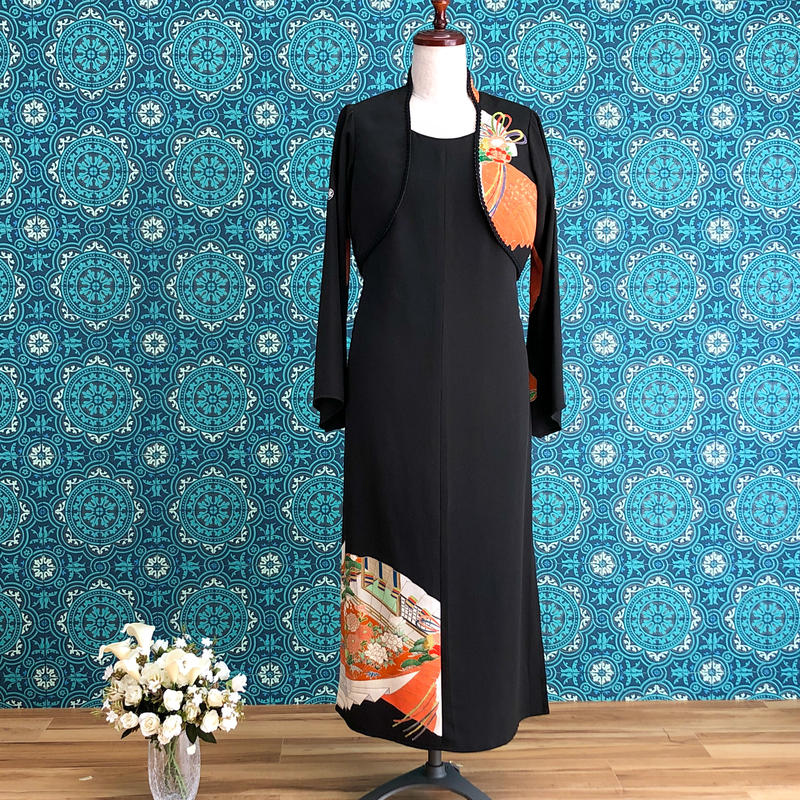 着物リメイクデザインサンプル ワンピース 受注サンプル 非売品 アトリエプリマ