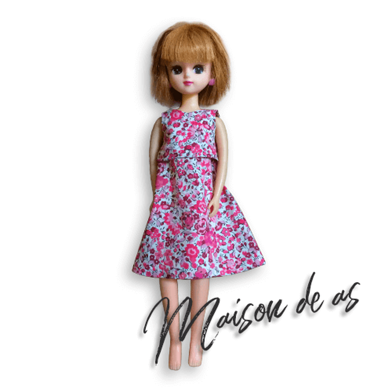 女の子用ノースリーブワンピース サイズ110 型紙ダウンロード販売 Maisondeashop