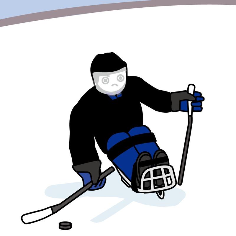 アイスホッケー ２ イラスト Makkiedrops Store