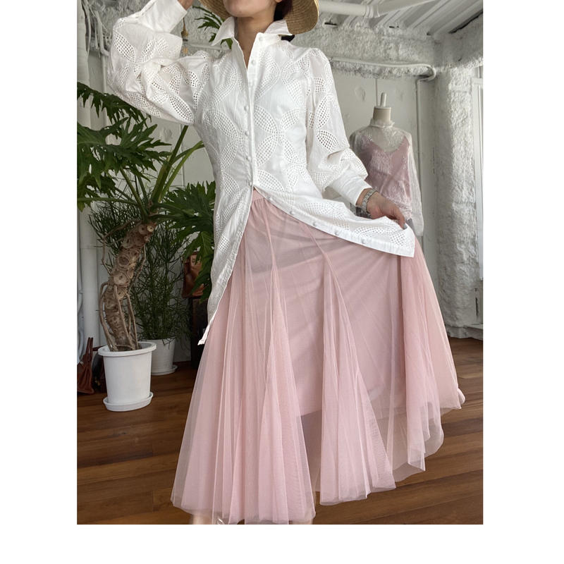 スイートピンクチュールスカート Mamaguitar