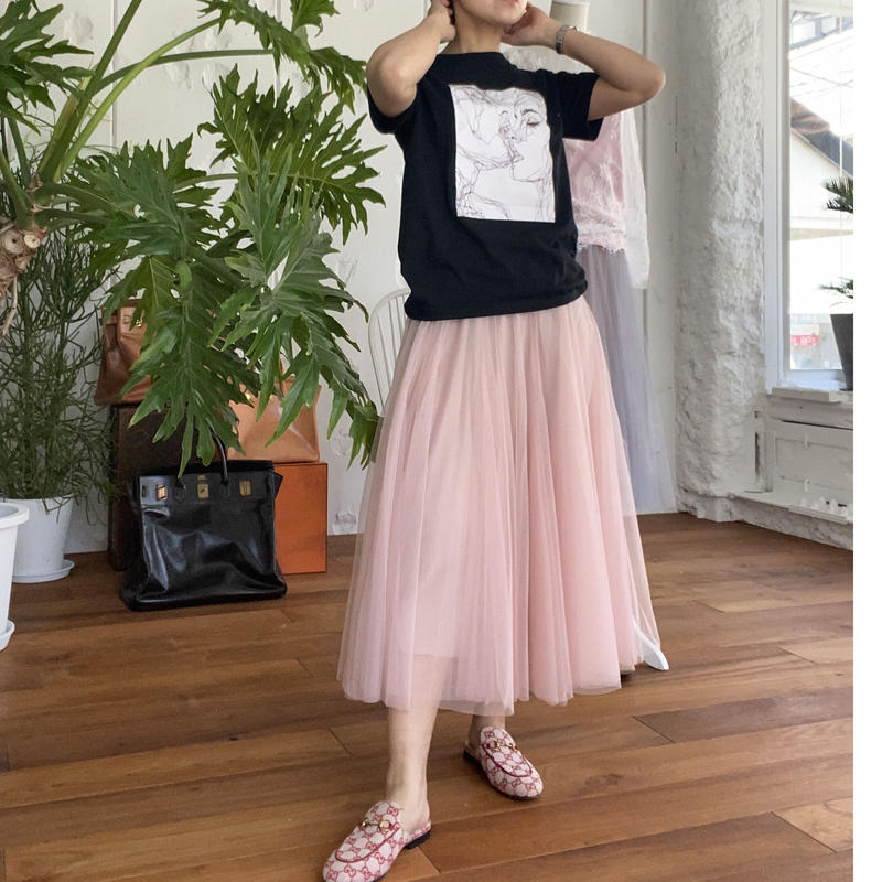 スイートピンクチュールスカート Mamaguitar