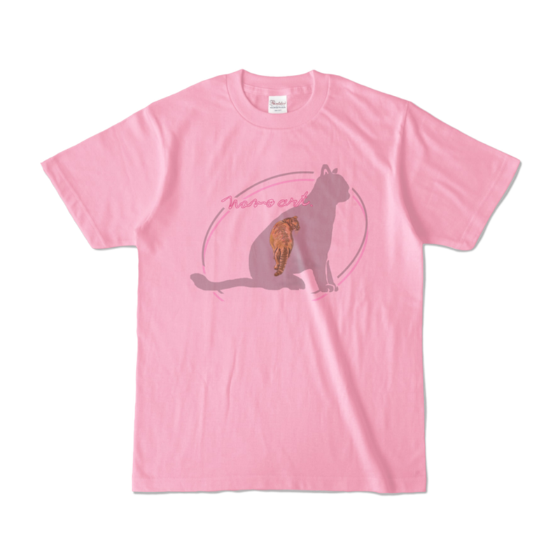 Mamoart Tシャツ ピンクネコ Mamoart