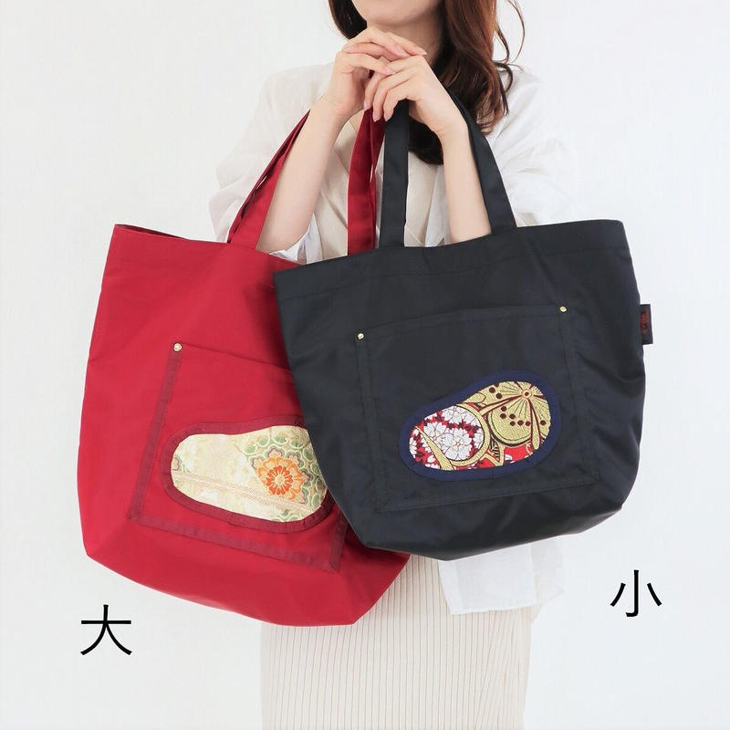 Obi活 ショッピングバッグにもなるトートバッグ 小 帯バッグブランド 万華鏡