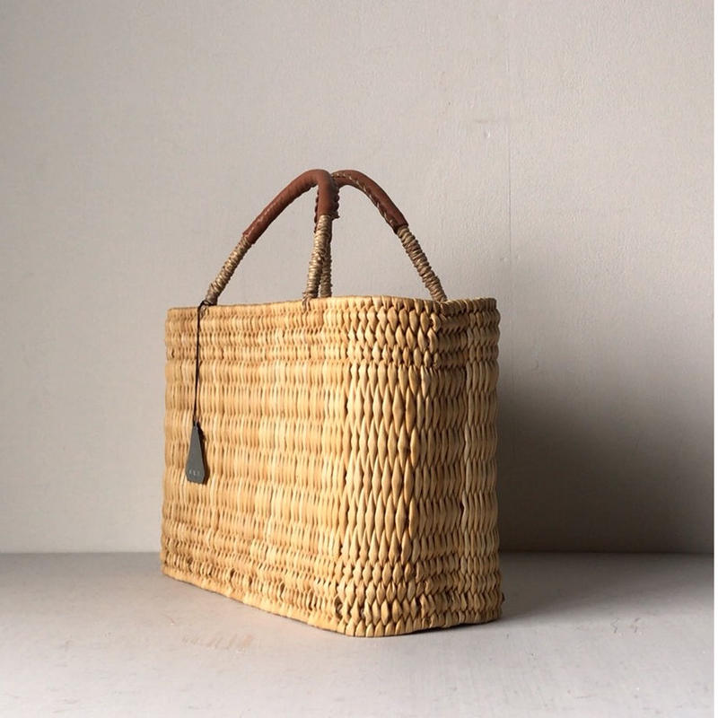 Warang Wayan ワランワヤン Wwm ストローかごバッグ 深型 ブラウン S