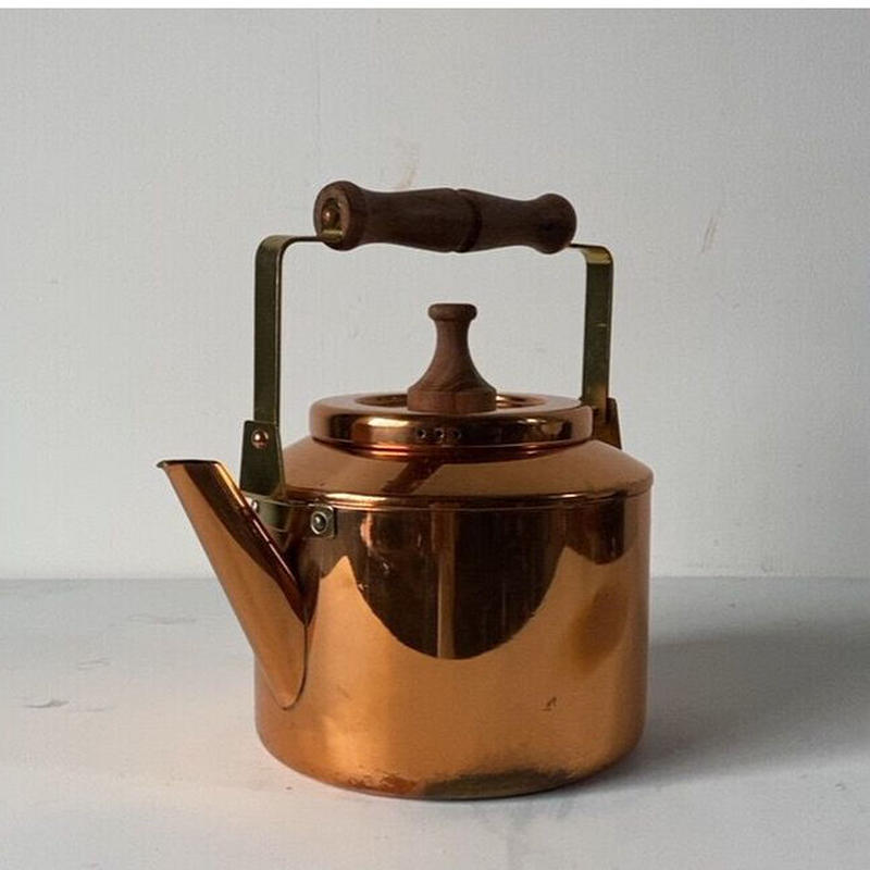 ヴィンテージ*古い 純銅 ケトル 2.5L*古銅 やかん ポット 薬缶アウトドア