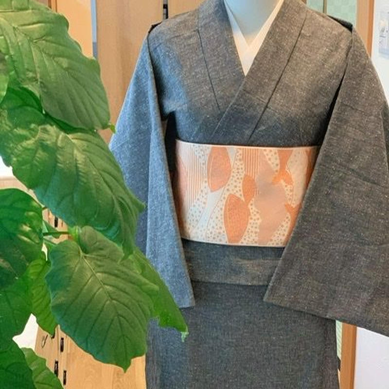 60 1 暮らしの木綿きもの グレー さあ洋服を脱ごう 無重力着付け Onli