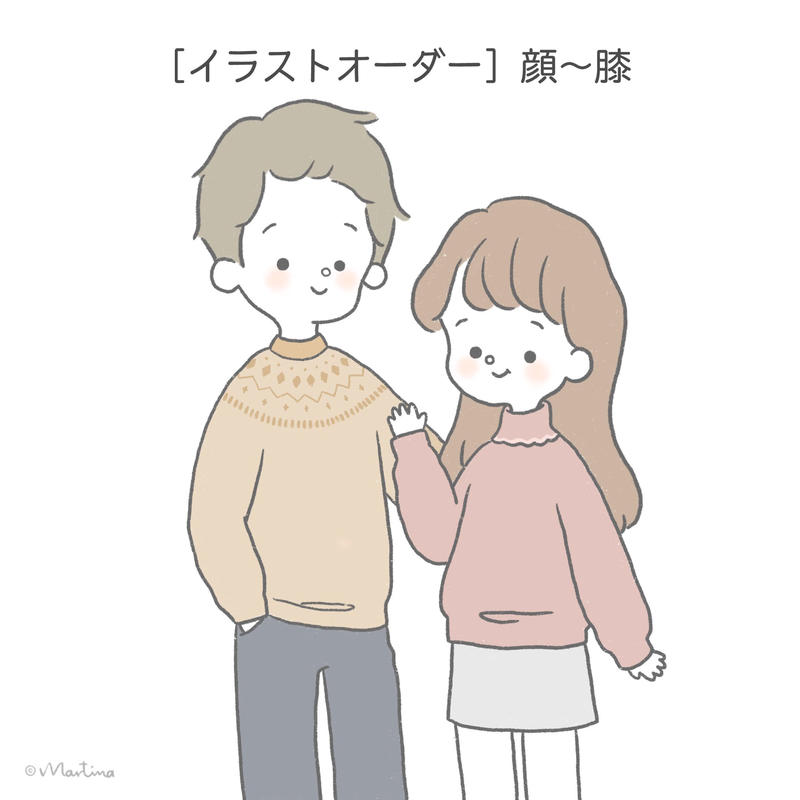 イラストオーダー 顔 膝 Ms Martina イラストオーダー 顔 膝 Ms Martina