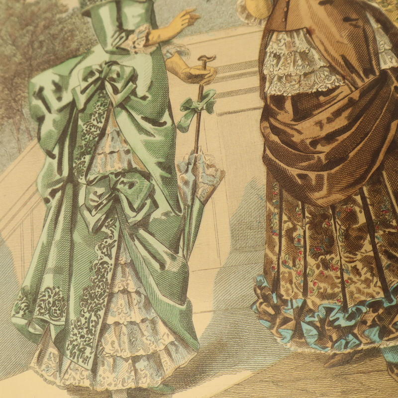 美品希少 1869年(明治元年)銅版画！フランス ファッション誌『La Mode