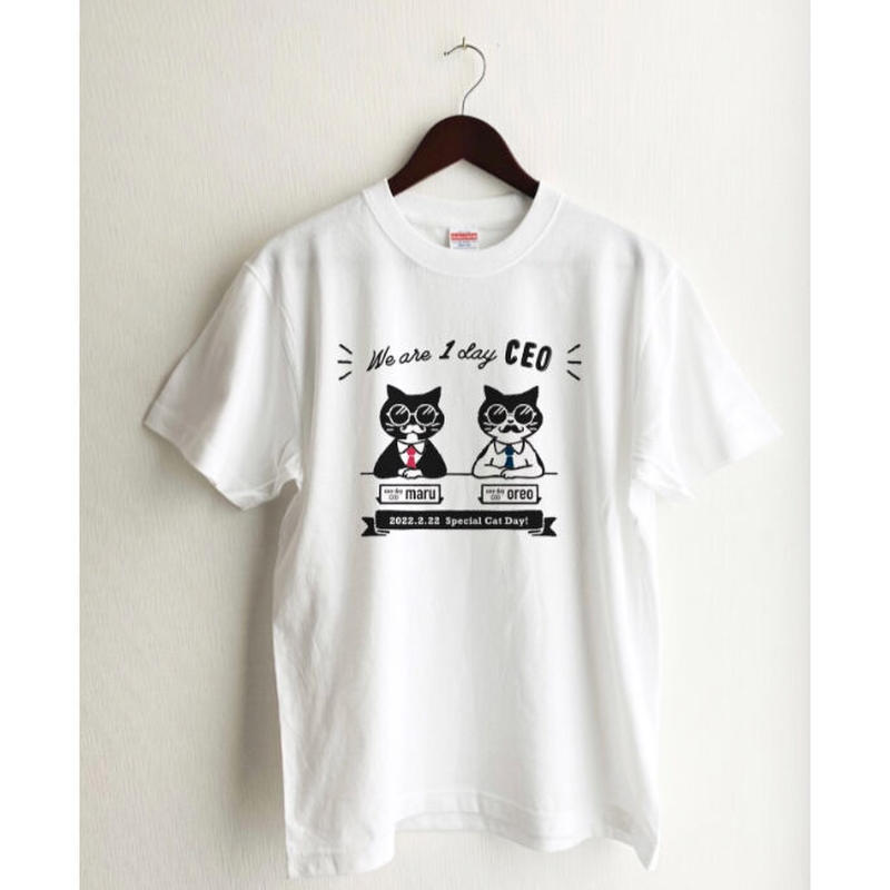 スーパー猫の日記念tシャツ ホワイト Maruore Store