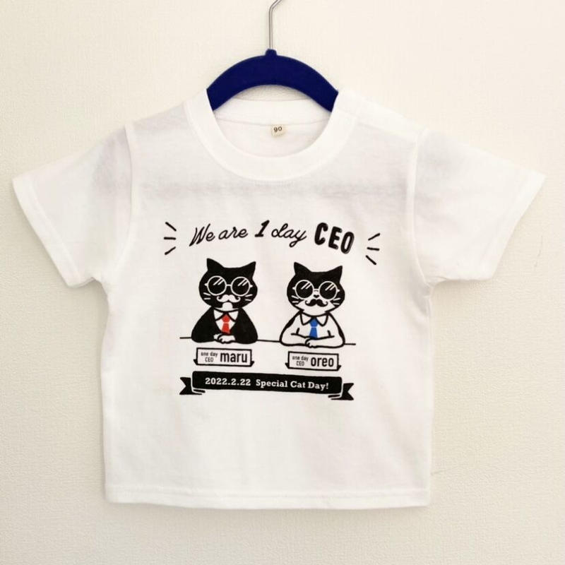 キッズ スーパー猫の日記念tシャツ 4size Maruore Store