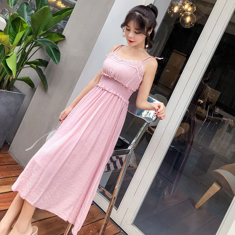 肩紐リボンウエスト絞りレースキャミソールマタニティワンピース ロングワンピース マタニティ