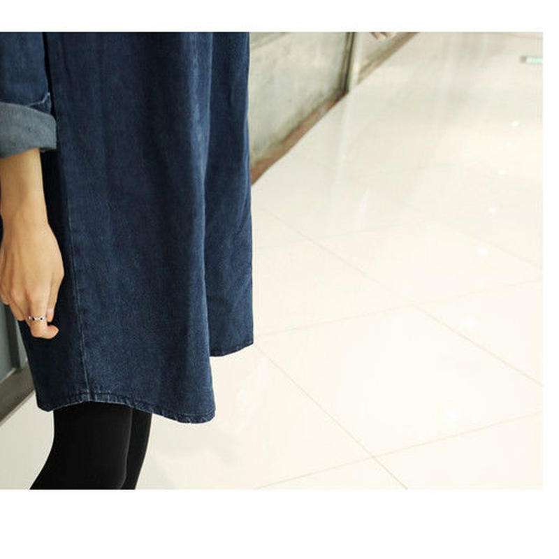 マタニティ デニムシャツワンピース 授乳期もok マタニティウェア専門店 Ninpuku