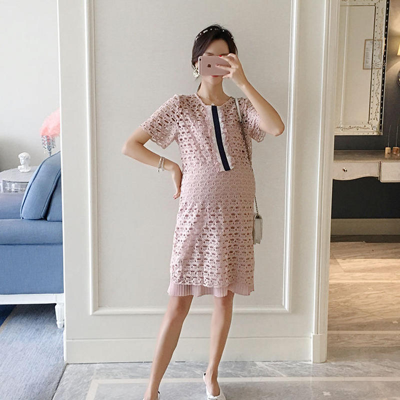 マタニティ ワンピース きれいめかわいい レースワンピース 春夏 マタニティウェア専門店