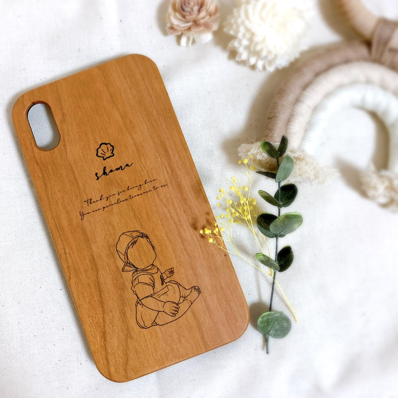 線画イラストのiphoneケース Mayfives