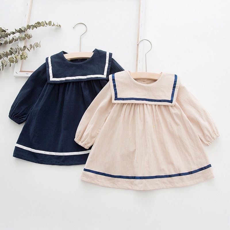 セーラー長袖ワンピース 818 こどもふく Moco Kids