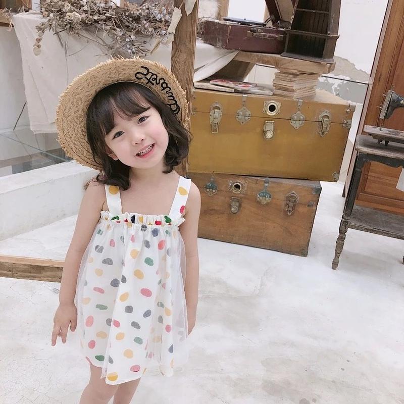 カラフルドットキャミチュールワンピース 629 こどもふく Moco Kids