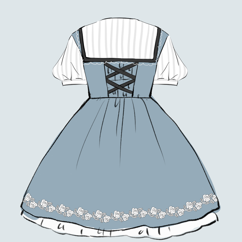 青薔薇姫のふわふわワンピース Mementomori