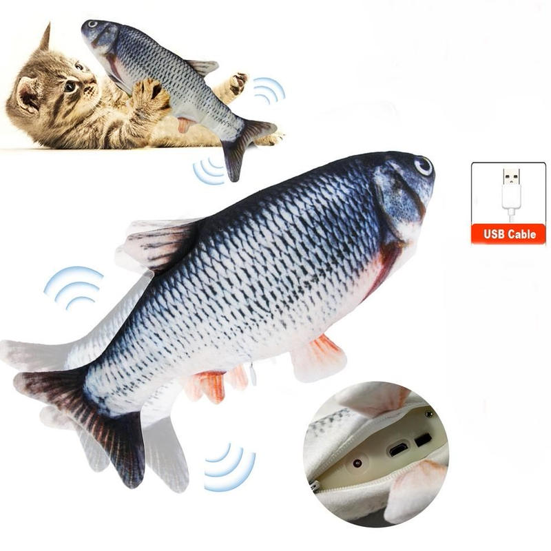 リアルに動くお魚 魚 動く おもちゃ 犬 猫 充電式 ニモ くまのみ 熱帯魚 鯉 Mer