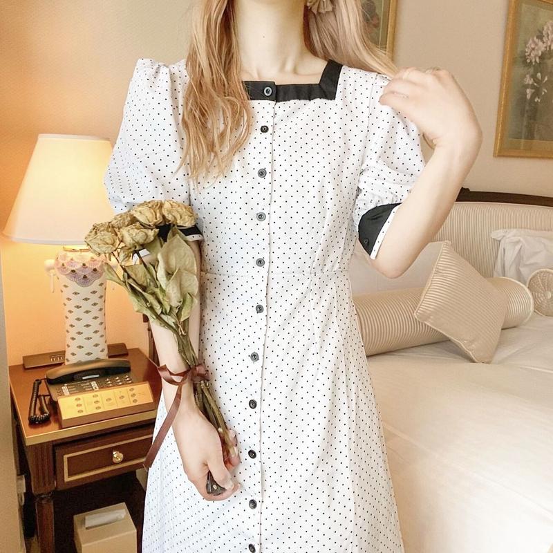 レトロドットワンピース Merrylatte