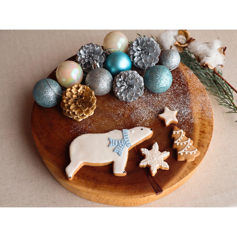 クリスマスクッキーセット 白くま ツリー Meshikashi Store