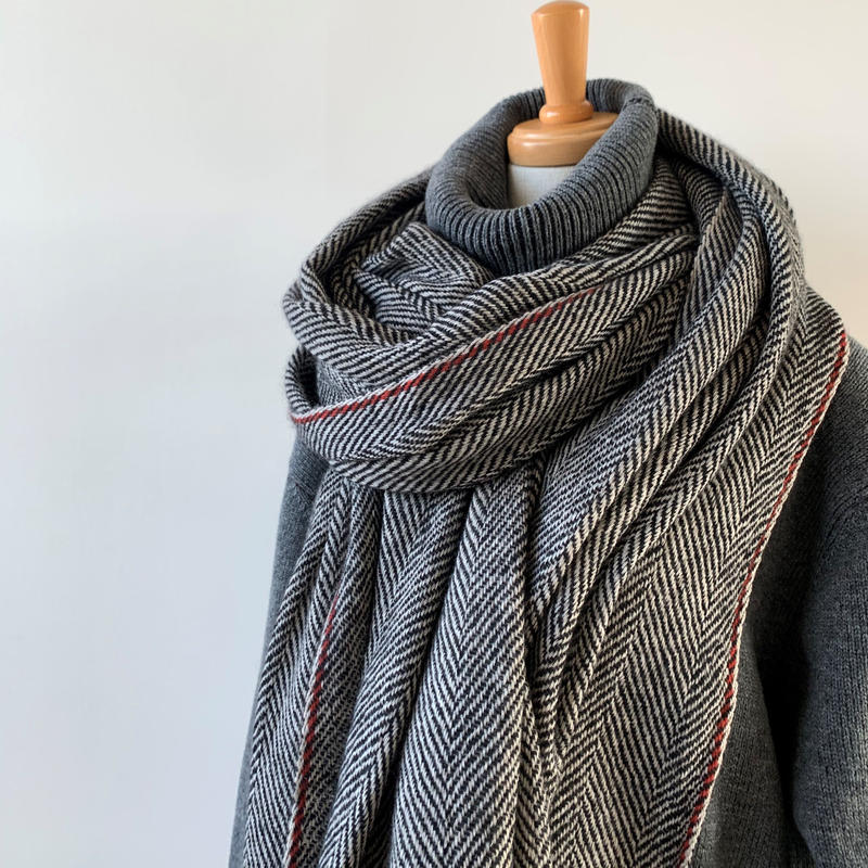 suzuki takayuki カシミアストール ヘリンボーン スズキタカユキ 小売