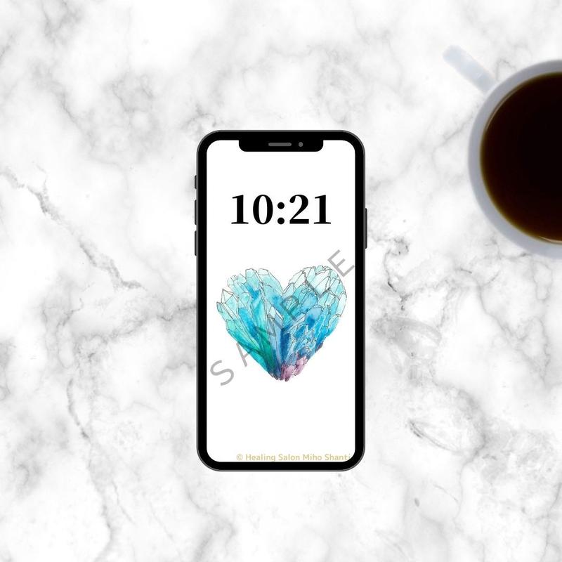 1月限定 Iphone壁紙 クリスタルハート Crystal Marche Mio