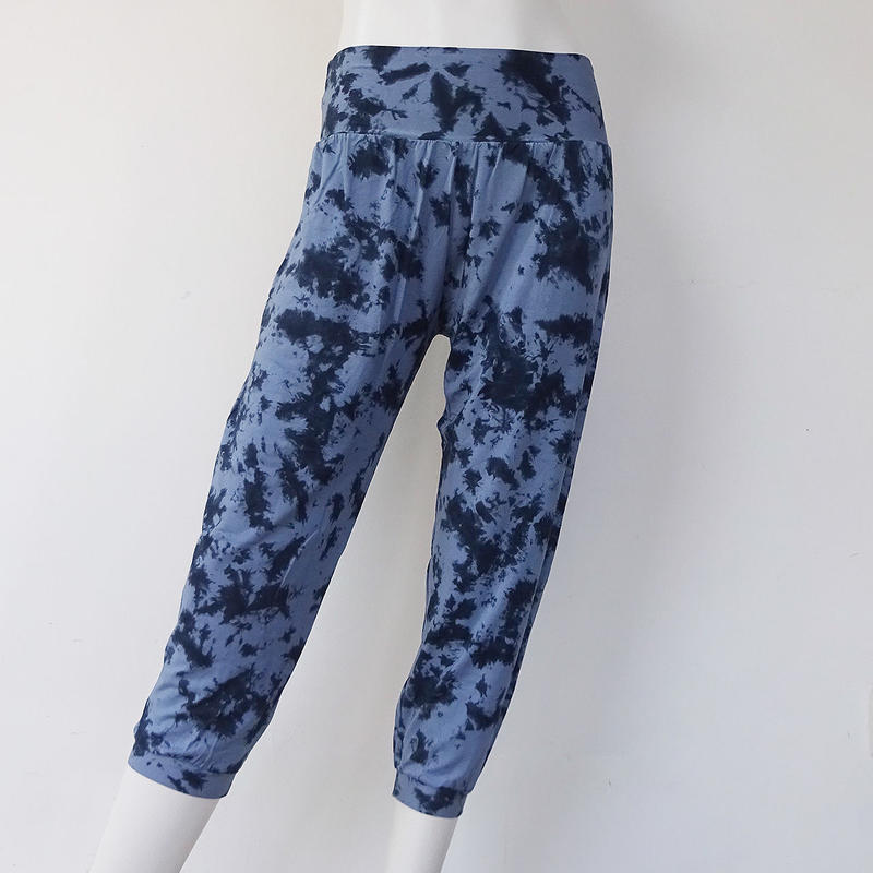 チルアウトパンツ レーヨンスパンデックス薄手 ブルーグレー ネイビーブラック マーブル Yp