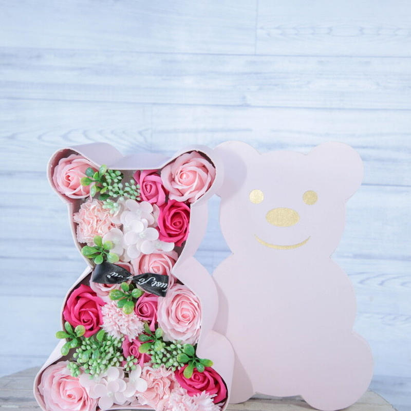 クマの箱ソープフラワー ピンク ソープフラワー インターネット通販 花 マザー