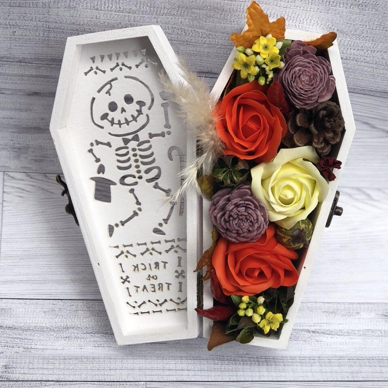 ドラキュラの棺アレンジメント ほねロック ソープフラワー インターネット通販 花 マザー