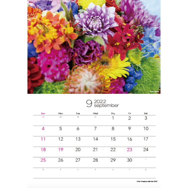 壁掛け 22年カレンダー Mika Ninagawa Official Store