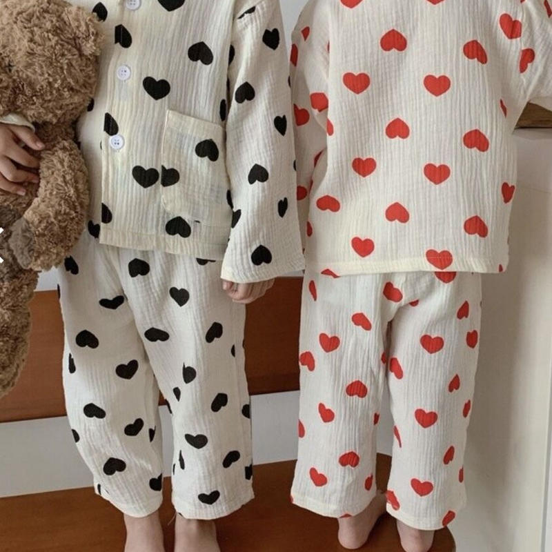 韓国子供服 パジャマ 親子服 男女兼用 可愛い 秋服 セット ルームウェア Ami Kid