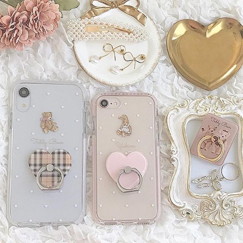 ハート型スマホリング 柄 Milry Couture