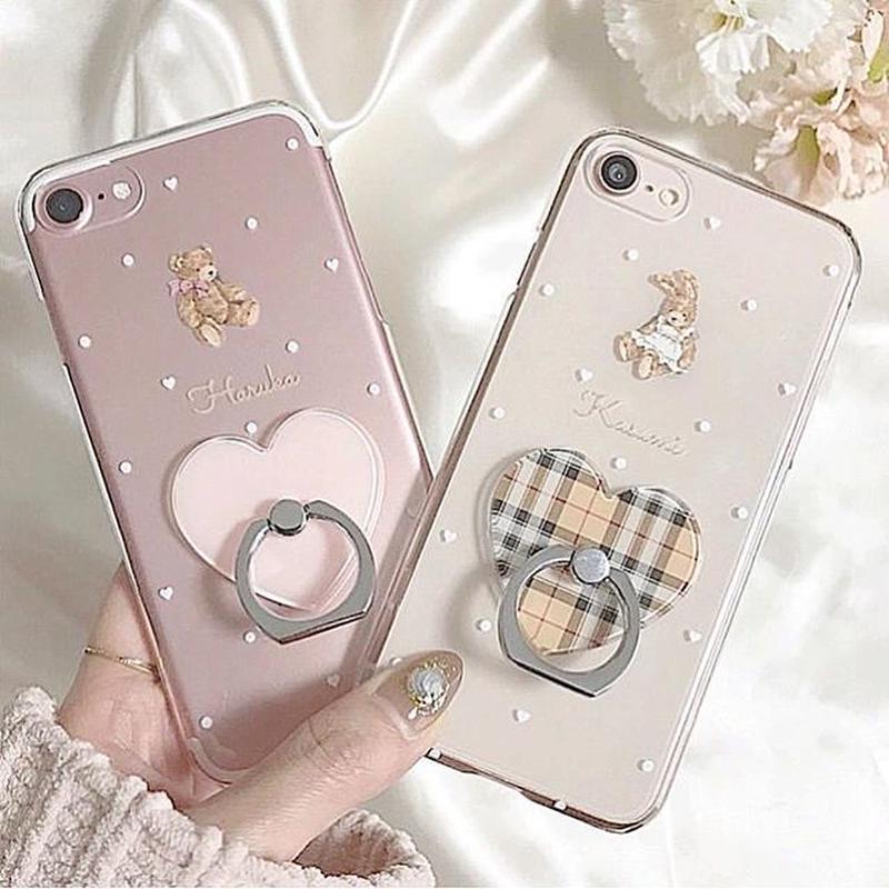 ハート型スマホリング 柄 Milry Couture