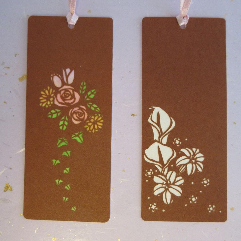 切り絵しおり 花はなセット Mimiねこ