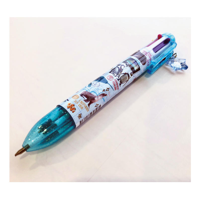 宮島水族館オリジナルフォトコラージュ6色ボールペン ブルー 宮島水族館オンラインショップ