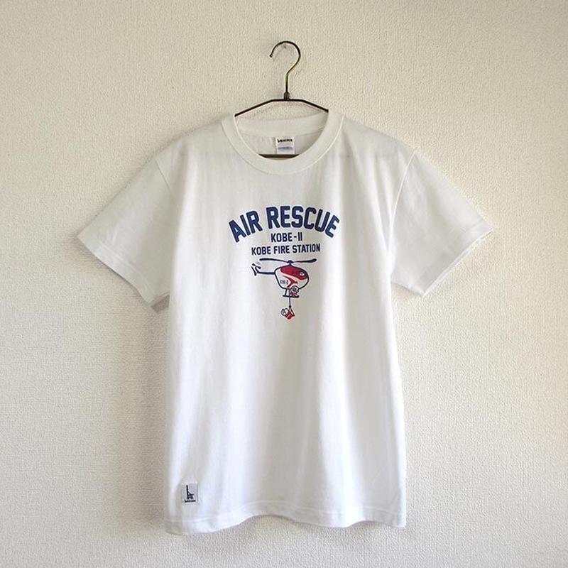 神戸市消防局コラボおとなtシャツ ホワイト エアレスキュkobe Umikirin