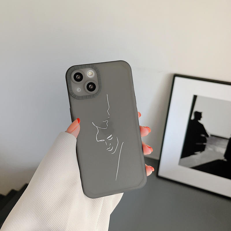 スケッチ カップル Iphone13 12roケース さりげないお揃い アイフォンse2