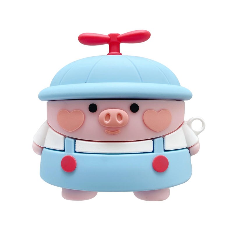 タケコプター付きpig Airpodsproケース 可愛いイノシシ Airpods3カバー