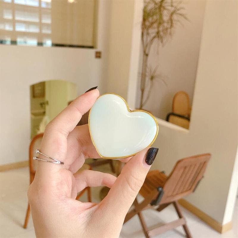 クラーデションハート型 スマホグリップ 金色枠艶あり ポップソケット グリップ トーク ス