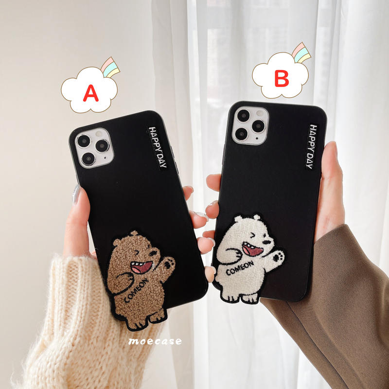 ペアお揃いクマさん Iphone12 11ケース Bear Iphonexr Se2ケース 可